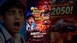 Galti Se 2050 Pahunch Gaya! 😱 Robots Ne Duniya Par Kabza Kar Liya? #short #2050