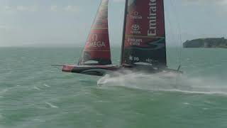 Spend 2 minutes in AWE with #AmericasCup Emirates Team News Zealand AC75 Te Aihe