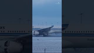 Snowy Landing - Kuwait Airways A330-200 at Manchester Airport