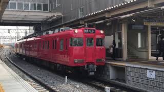 【更新車】名鉄6042F 三河線ワンマン車 知立5番線発車