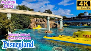 Disneyland Spring Break Mid-Afternoon Walkthrough March 2024 In 4K