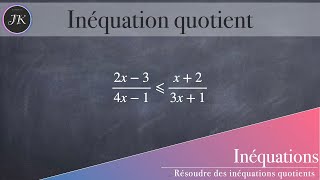 Inéquation quotient