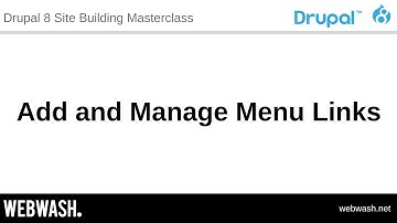 4.2 - Add and Manage Menu Links