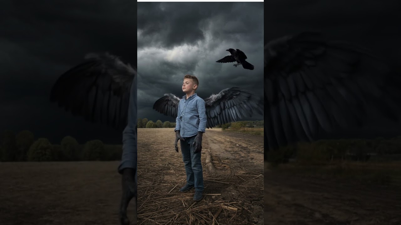 Mystical Crow Transformation – Boy Turns Into a Majestic Raven! 🦅🌫️🔥