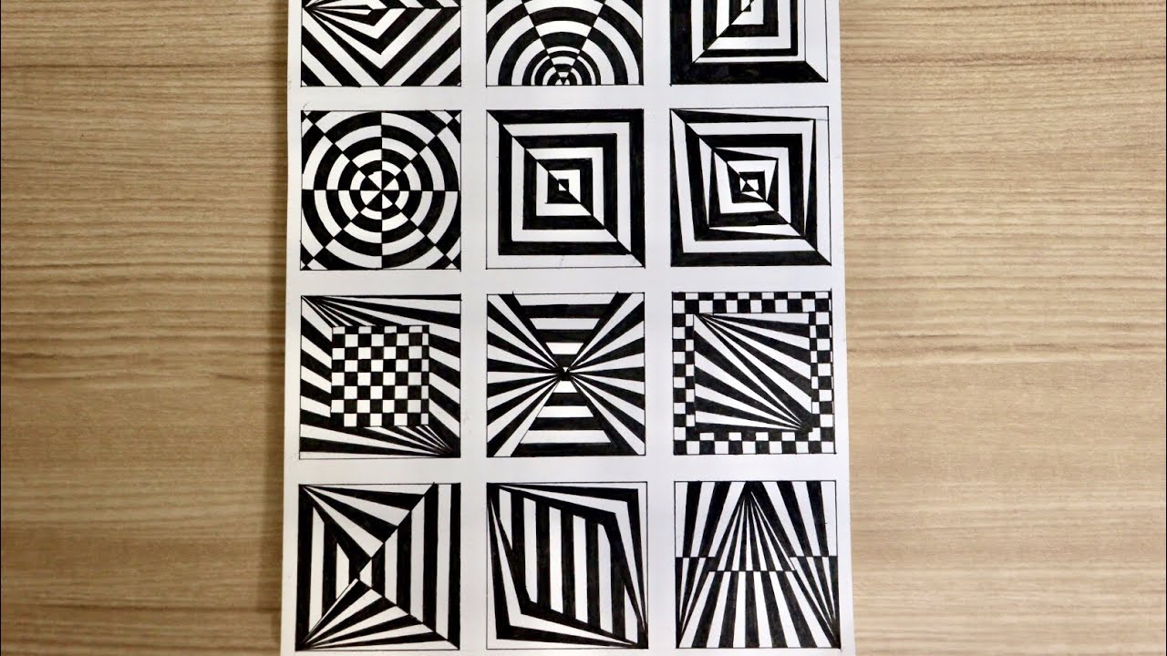 simple optical illusion patterns