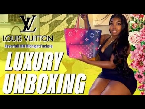 Louis Vuitton Monogram Midnight Fuchsia Neverfull MM Tote with