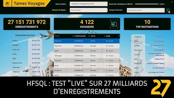 Performances de HFSQL: requête immédiate sur une base de 27 milliards de lignes