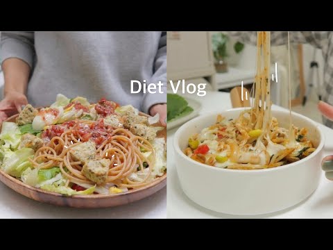 SUB) -10kg 다이어터의🥗 간단하고 건강하게 먹는 다이어트집밥 요리브이로그(크럼블,파스타샐러드,비빔밥,에그인헬,콩나물버섯볶음,고구마말랭이)mukbang|food vlog
