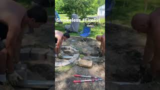 #Shorts Smokeless Fire Pit. Inserting the vent