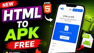 HTML TO APK FREE 🤯 | Convert HTML Website To Android App FREE 🔥