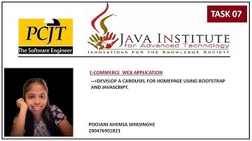 Web Project Task 07 | 1st Year | Semester 01 | Java Institute | Poojani Jayasinghe