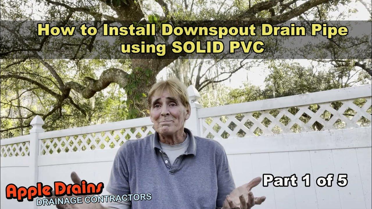 How to Extend Downspout Drain Solid PVC Underground With No Fall