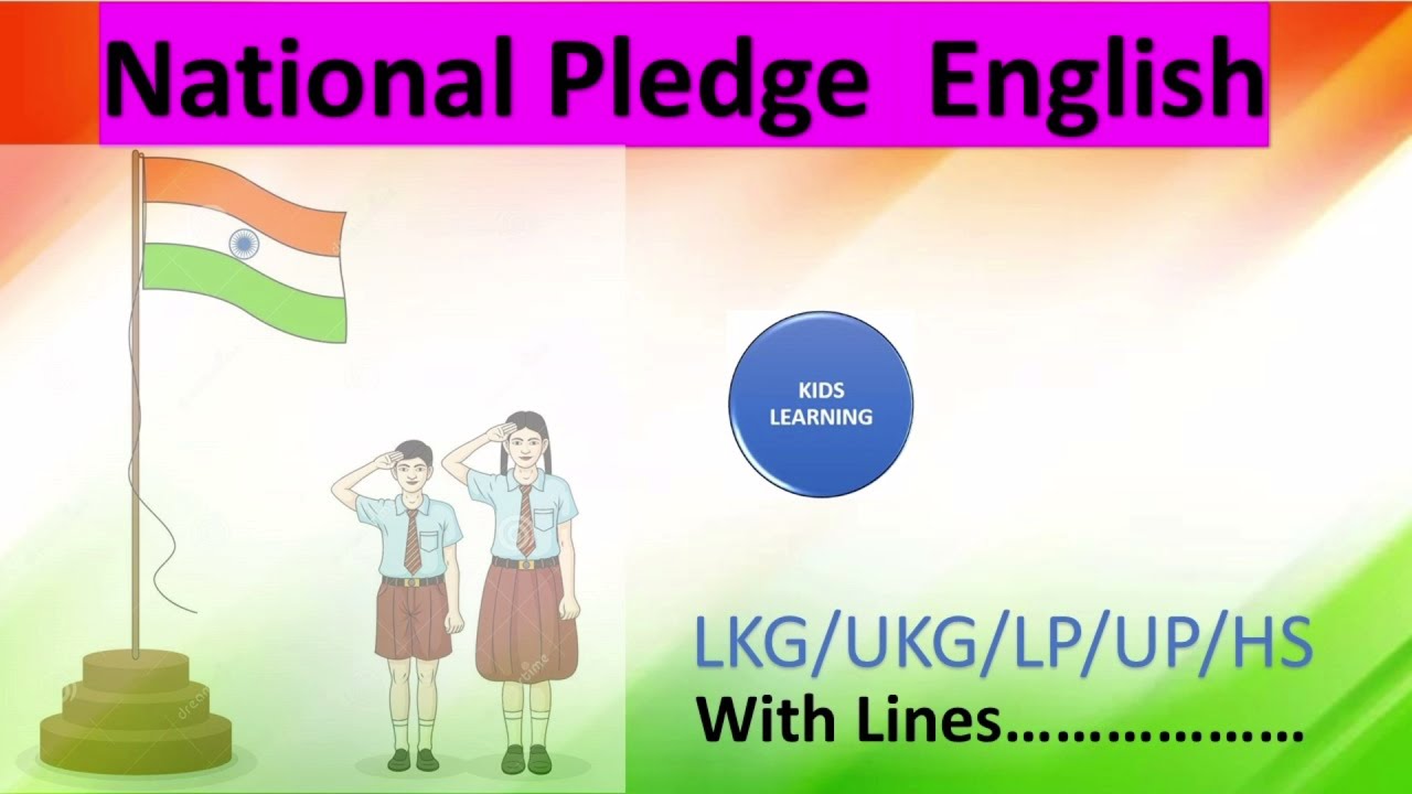 National pledge  Indian national pledge english  etube kids learning