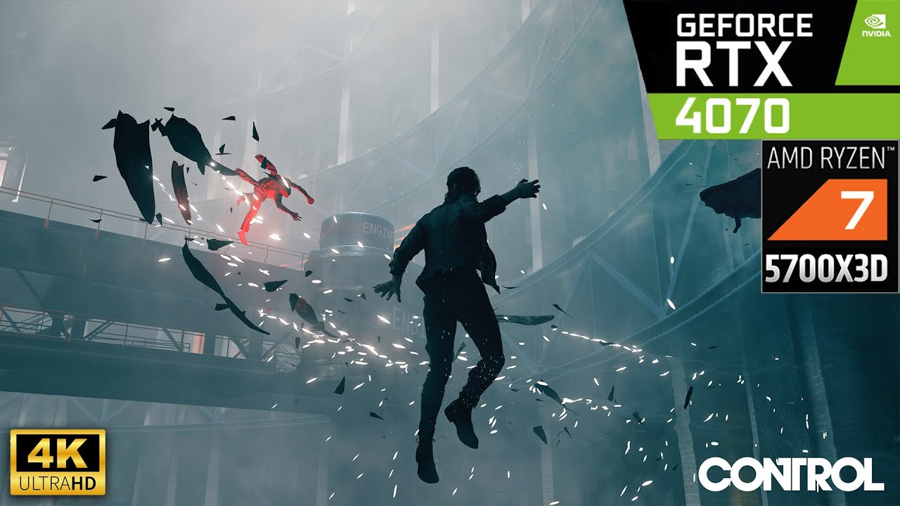 RTX 4070 + Ryzen 7 5700X3D - Control - 4K 1080p RT ULTRA Benchmark