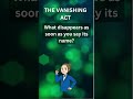 The Vanishing Act Riddle – Can You Solve It? 🤫✨#Riddle #LogicPuzzles #Silence #ThinkFast #Shorts