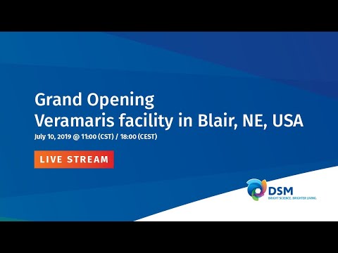 Livestream grand opening Veramaris facility in Blair (USA)