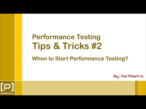 Performance Testing Tip 2 - When to start Performance Testing in SDLC?