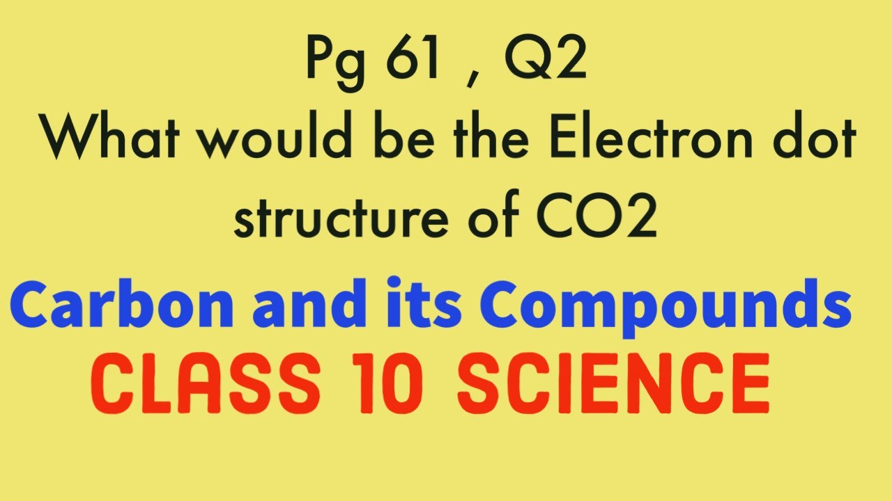 ELECTRON DOT STRUCTURE OF CO2 | CARBON AND ITS COMPOUNDS | PAGE 61 Q.-2 ...