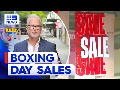 Crowds building for Boxing Day sales across the country | 9 News Australia