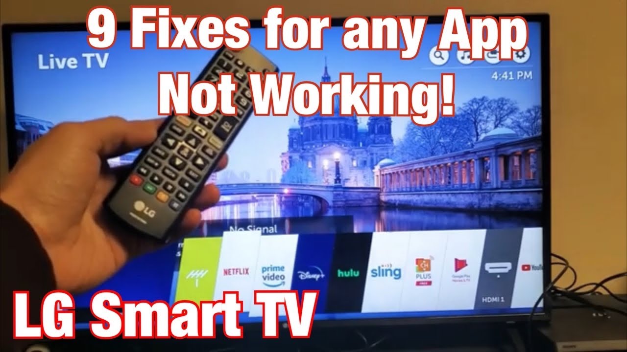 Lg Smart Tv: App Is Not Working? 9 Fixes! Netflix, Prime Video, Sling,  Hulu, Youtube, Disney+, Etc - Youtube