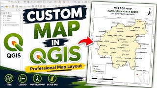 How to Make a Custom Map in QGIS | Study Area Map Layout in QGIS 