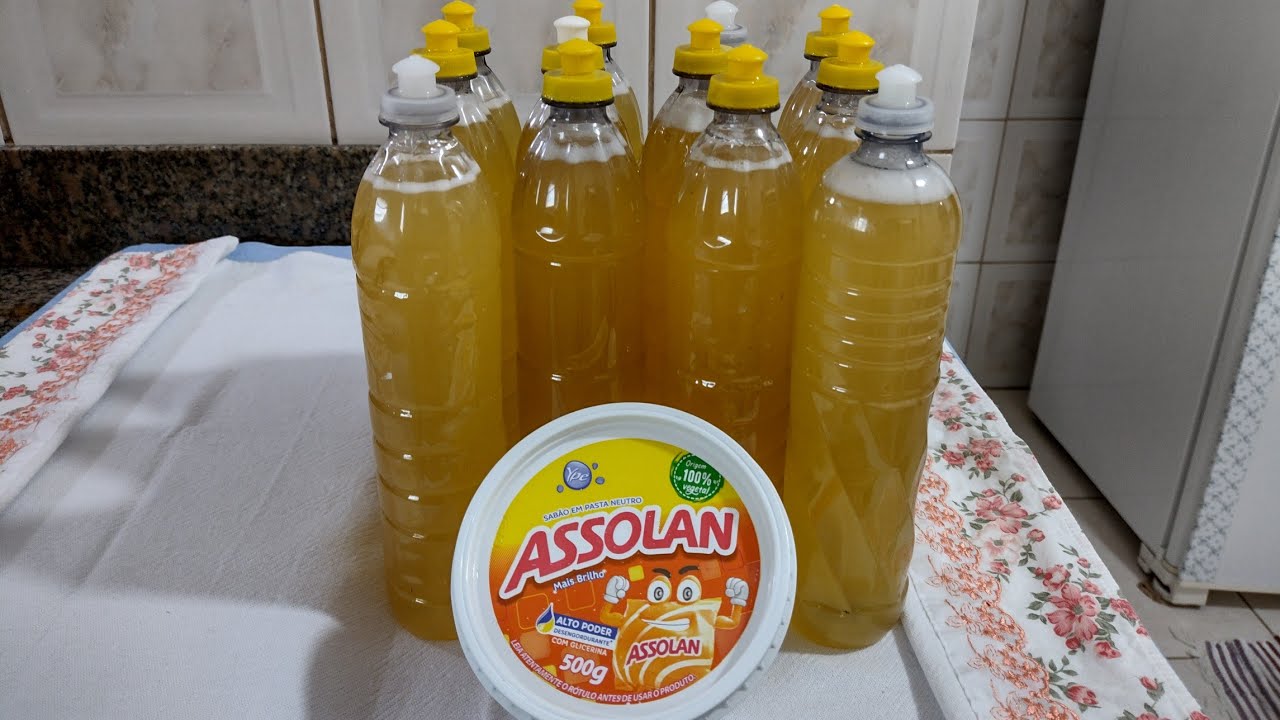 Com 500g da  pasta Assolan da Ipê você faz 6 litros de detergente concentrado com 2 opções
