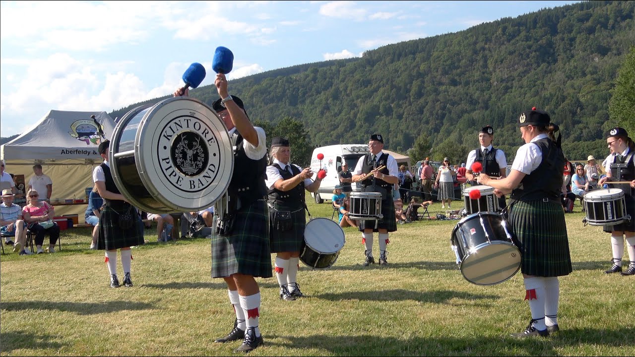 Flower of Scotland played by Kintore Pipe Band during 2022 Aberfeldy Highland Gathering in
