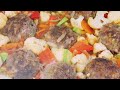 Весь ужин на одной сковороде/Котлеты БЕЗ МАСЛА с овощами/Звуки Кухни