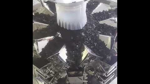 Automatic tea granule hardware multiple weighing heads vertical bag form fill seal machine