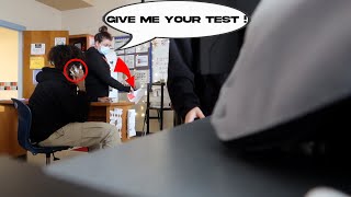 Obviously Cheating on Test in Front of My Teacher Prank