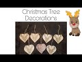 CHRISTMAS CRAFTS - HANDMADE CHRISTMAS TREE DECORATIONS - WOODEN GIFT TAGS - STAG - REINDEER