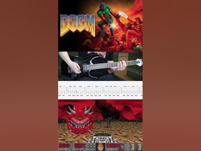 DOOM Theme || E1M1 (At Doom's Gate) || Guitar Tab || Tutorial by ManP
