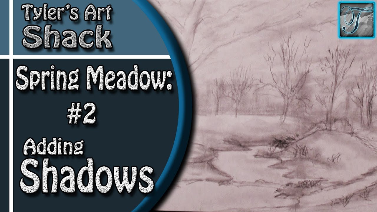 How to Draw a Spring Meadow Series Part 2 - How to add basic shadows