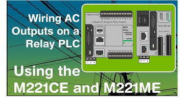 Wiring AC outputs on a Relay style of Schneider Modicon M221 PLC (Video 7 in a technical series)