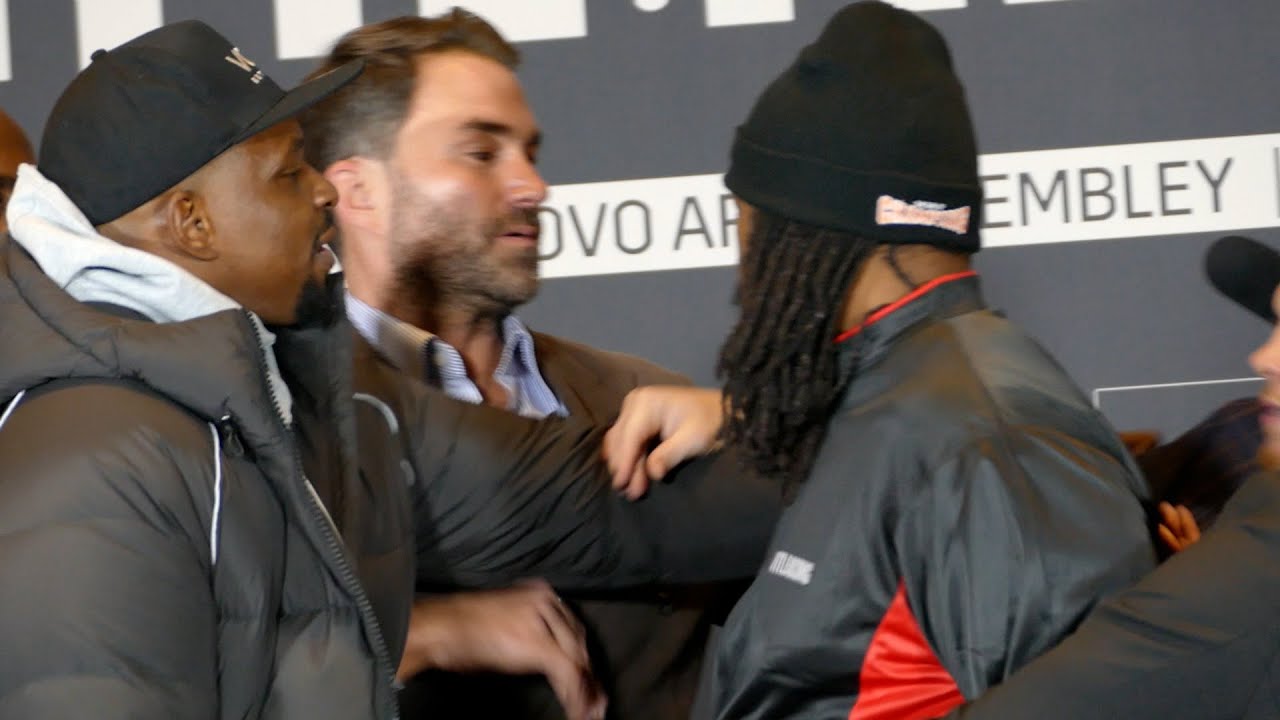 FACEOFF EXPLODES!!! Dillian Whyte vs Jermaine Franklin SEPARATED • DAZN Boxing