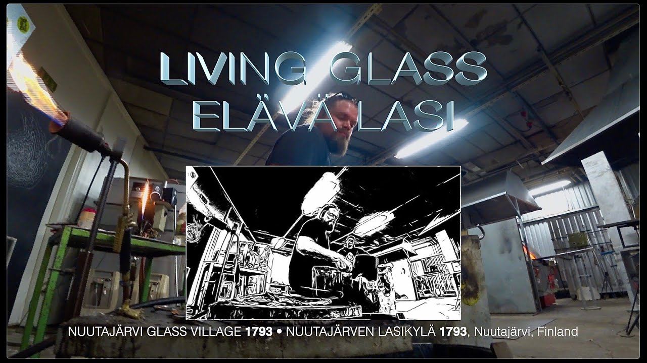 Glassblowing / Nuutajärvi Glass Village, Part 3/7 4K • Lasinpuhallusta, osa 3/7