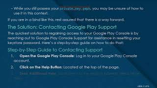 Information Recovering Access to Your Google Play Console: Resetting Your Lost Keystore Password Update