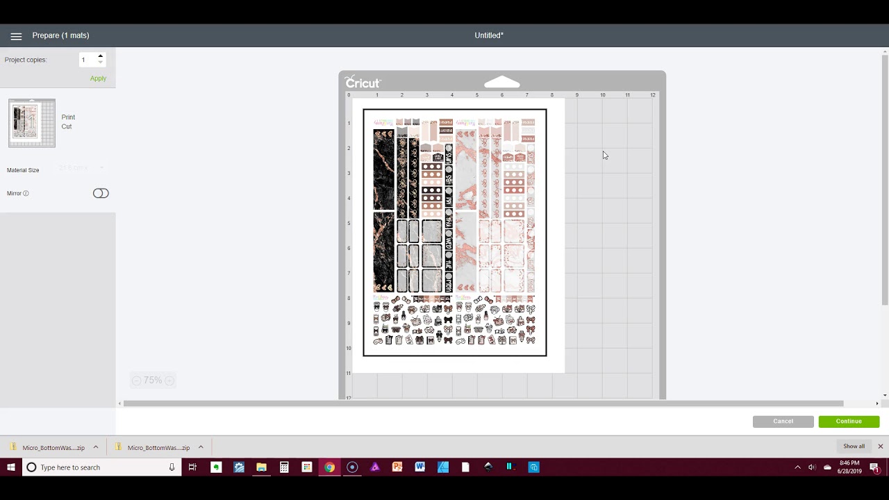 How to Cut Planner Printables in Cricut Design Space - YouTube