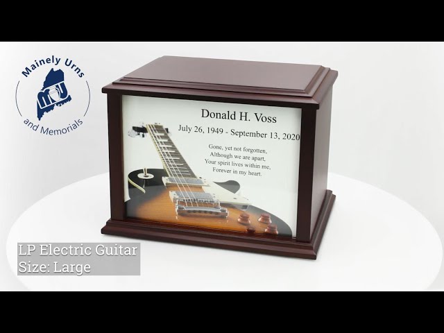 LP Electric Guitar Eternal Reflections Wood Cremation Urn - 4 Sizes