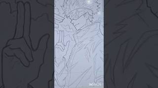 ✨ gojo outline step-by-step! Jujutsu Kaisen ✨#souravjoshi #anime