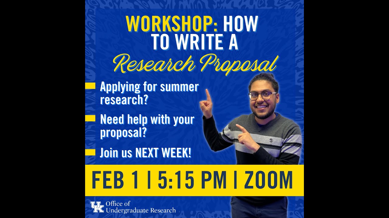 Workshop: Writing a Strong Research Proposal - YouTube