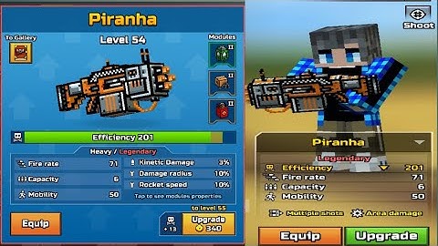 Piranha Damage Test (Pixel Gun 3D)