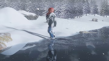 (Dynamic paint test in blender) Snow walk animation with blender ☺️