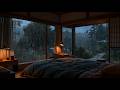 Peaceful Bedroom Rain Sounds for Sleeping | Rainy Dark Night 💤
