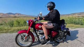 Traveling with the new Royal Enfield 350 classic 2026 Red ASMR sound