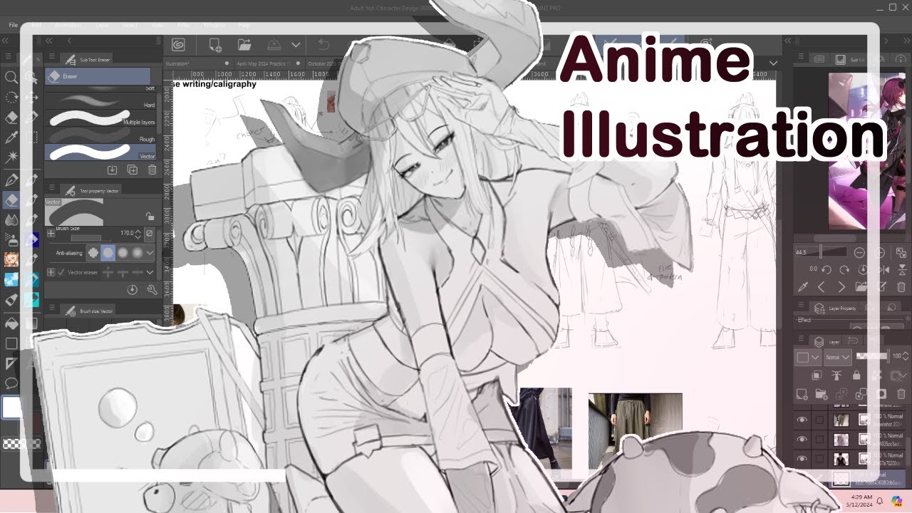 💗Cute Anime Sketches 💗 (*ᴗ͈ˬᴗ͈)ꕤ*.ﾟ [ANIME ILLUSTRATION PROCESS] 𓂃 ...