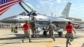 Scramble – Pilots \& Crews Rush to F-15 \& F-16 Fighter Jets