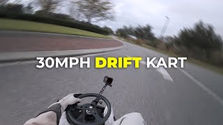 POV drifting a 30MPH DRIFT kart through my park