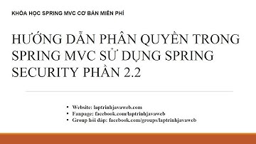 Đăng nhập và phân quyền trong spring mvc sử dụng spring security phần 2.2