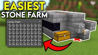 Best EASY STONE FARM Minecraft 1.20! Minecraft Bedrock